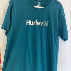 Hurley Teal Logo Short Sleeve Tee - Men